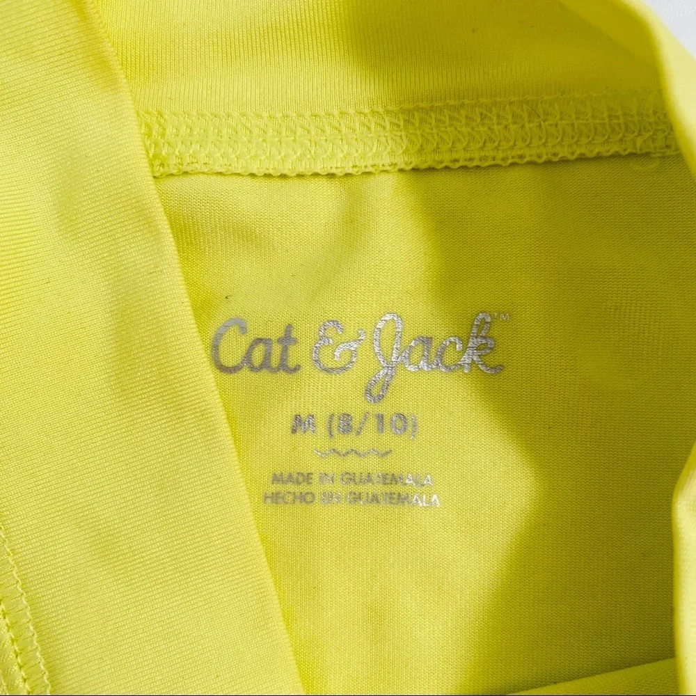 Cat and Jack neon yellow rash guard M = 8/10